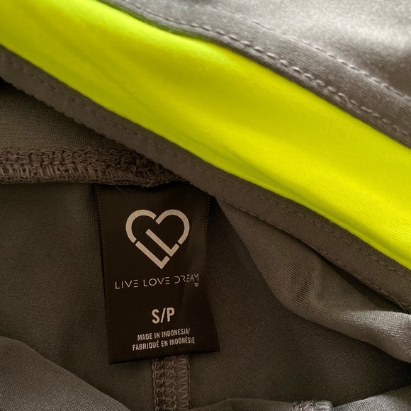 Neon Yellow & Grey Leggings- Donating Soon! - Picture 4 of 4